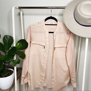 Calvin Klein • Blush Pink Button Down Blouse